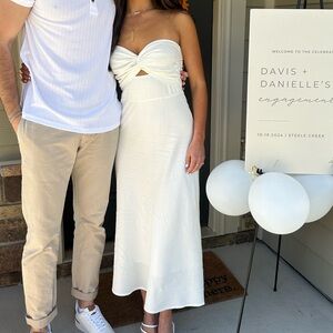 Petal & Pup White Midi Dress